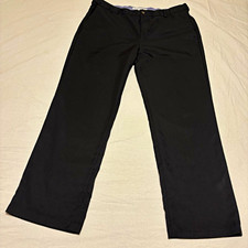 Amazon Essentials Men's Black Dress Pants 36W Regular Flat Front Solid