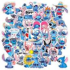 50Pcs Cute Stitch Stickers Pack,Cartoon Vinyl 2-3 inches, Wlp-stitch