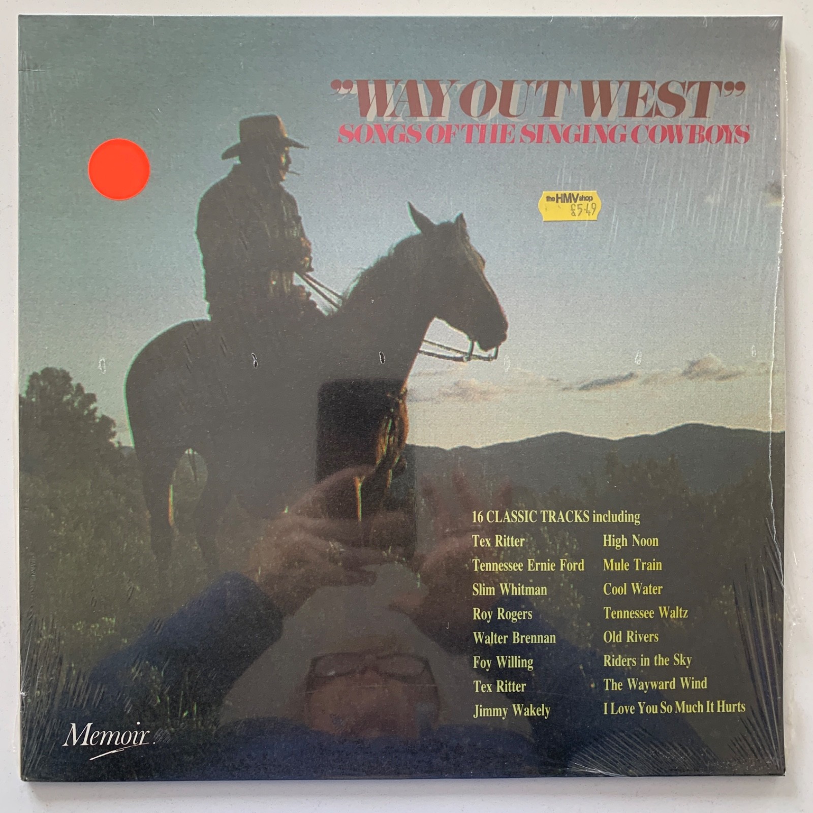 ""Way Out West"" Songs Of The Singing Cowboys - VA - 1987 Vinyl LP - Near Mint