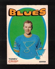 1971-72 TERRY CRISP #127 ROOKIE OPC 3 CUPS Flyers 2 + 1 Flames Coach Hockey Card