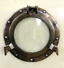 Vintage 15"-Window Antique Ship Glass Wall Décor Porthole Canal Boat Porthole