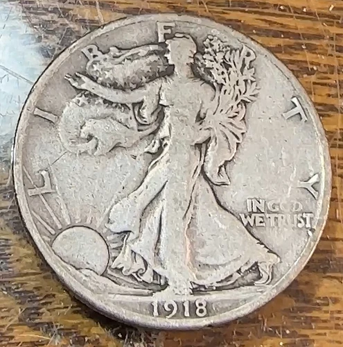 1918-S Walking Liberty Half Dollar Super Original Fine CHRC