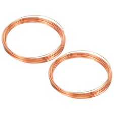 Soft Copper Wire, 2Pcs 20Gauge/0.8mm Diameter 7m/22.96ft Spool Craft Wire