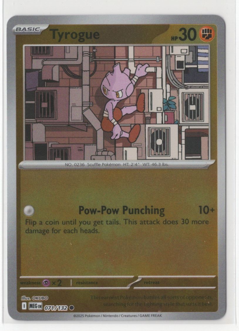 Pokemon Mega Evolution - 071/132 Tyrogue Reverse Holo