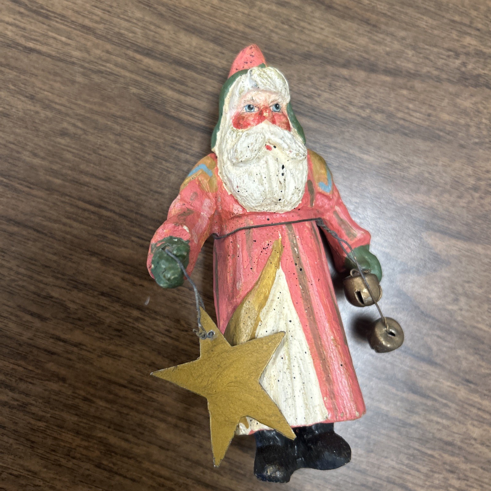 Vintage House Of Hatten Santa Claus Wood Ornament-image