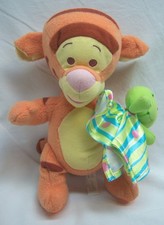 Disney Mattel 2004 Winnie the Pooh BABY TIGGER RATTLE 10" Plush STUFFED ANIMAL