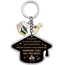 2026 Graduation Gift Keychain Acrylic Bachelor Black Graduation Gift Charm