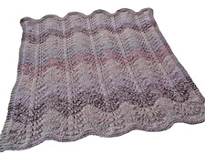 SALE 20 OFF - Baby/Lap Blanket Pink/Purple 30"x30" Hand-crafted