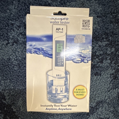 HM Digital AquaPro AP-1 TDS/Temp Digital Water Tester Meter, White/Blue