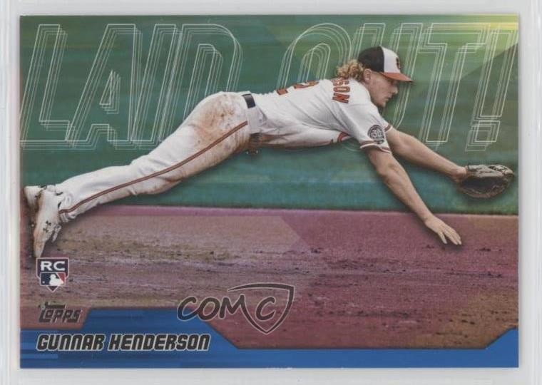 2023 Topps Update Laid Out Blue /600 Gunnar Henderson #LO-19 Rookie RC 2r1
