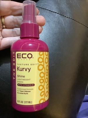 ECO STYLE Kurvy- Shine Lightweight Sheen With Vitamin K- 6 FL 0Z - New