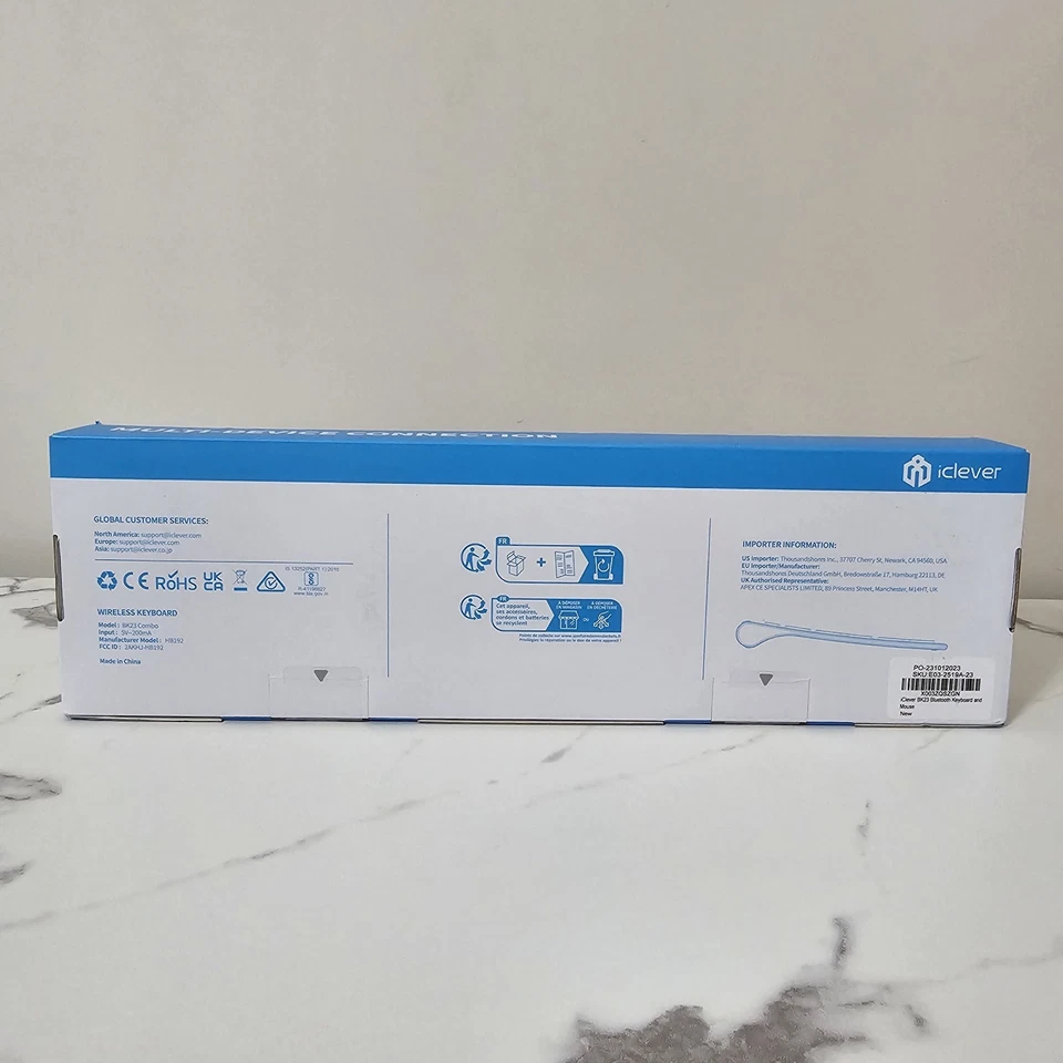 Iclever Bluetooth Multi-Device Connection Wireless Keyboard And Mouse BK23 Combo - Image 2 of 4