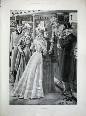 Original alter antiker Druck 1900 Kolonialtruppen Canterbury Kathedrale Kriegszug