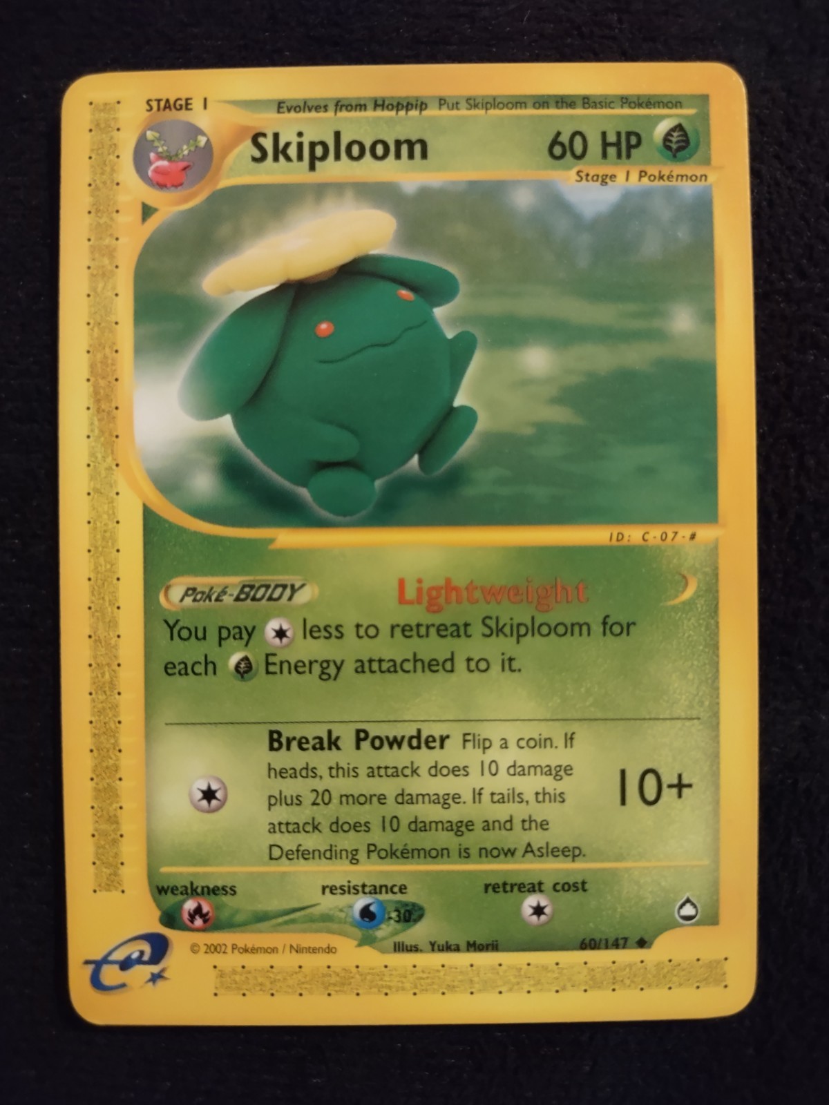 Skiploom 60/147 Pokemon Trading Card Game eCard Aquapolis Near Mint TCG NM