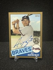 2020 Topps Austin Riley 35th Anniversary 1985 Gold /50 Auto 85A-ARI