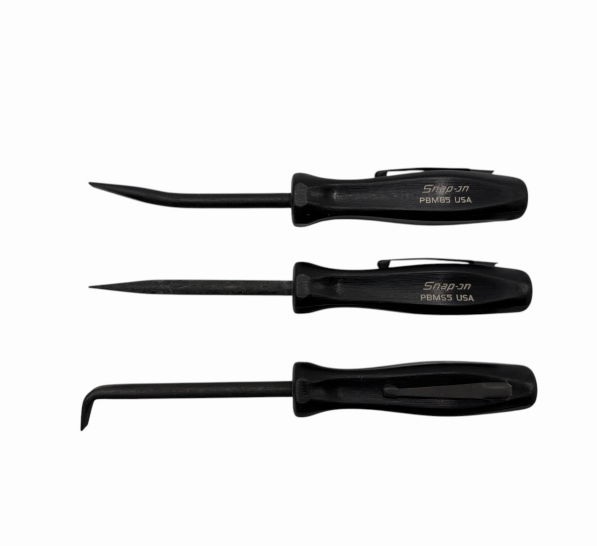Snap On Tools Mini Pocket Pry Bar Set 3 piece Black 5 inch