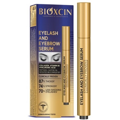 Bioxcin Augenbrauen & Wimpernserum 3ml - Sichtbar Dichter & Länger - 87% Volumen