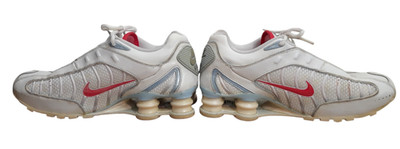Nike Shox Turbo Running Shoes 316719-164 Sunburst White Blue Size 10