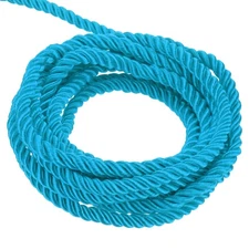 Twisted Cord Trim, 22 Yard 5mm 3-Ply Twine Braided Rope Thread,Sky Blue