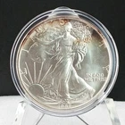 1987 American Silver Eagle 1 oz .999 Fine Silver Luster Toning 2nd Year Issue