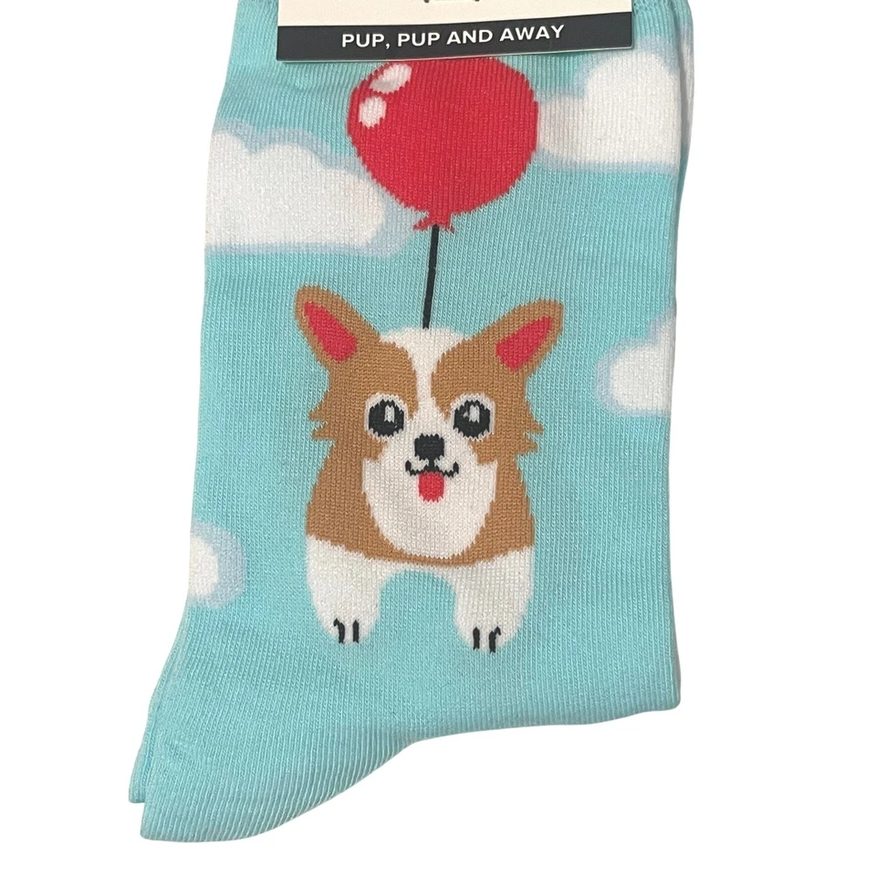 ¡Attn Dog Lovers! Calcetines SOCK it to me para mujer con estampado de cachorro cachorro y visitante se adapta a 5-10 Foto 2 de 4