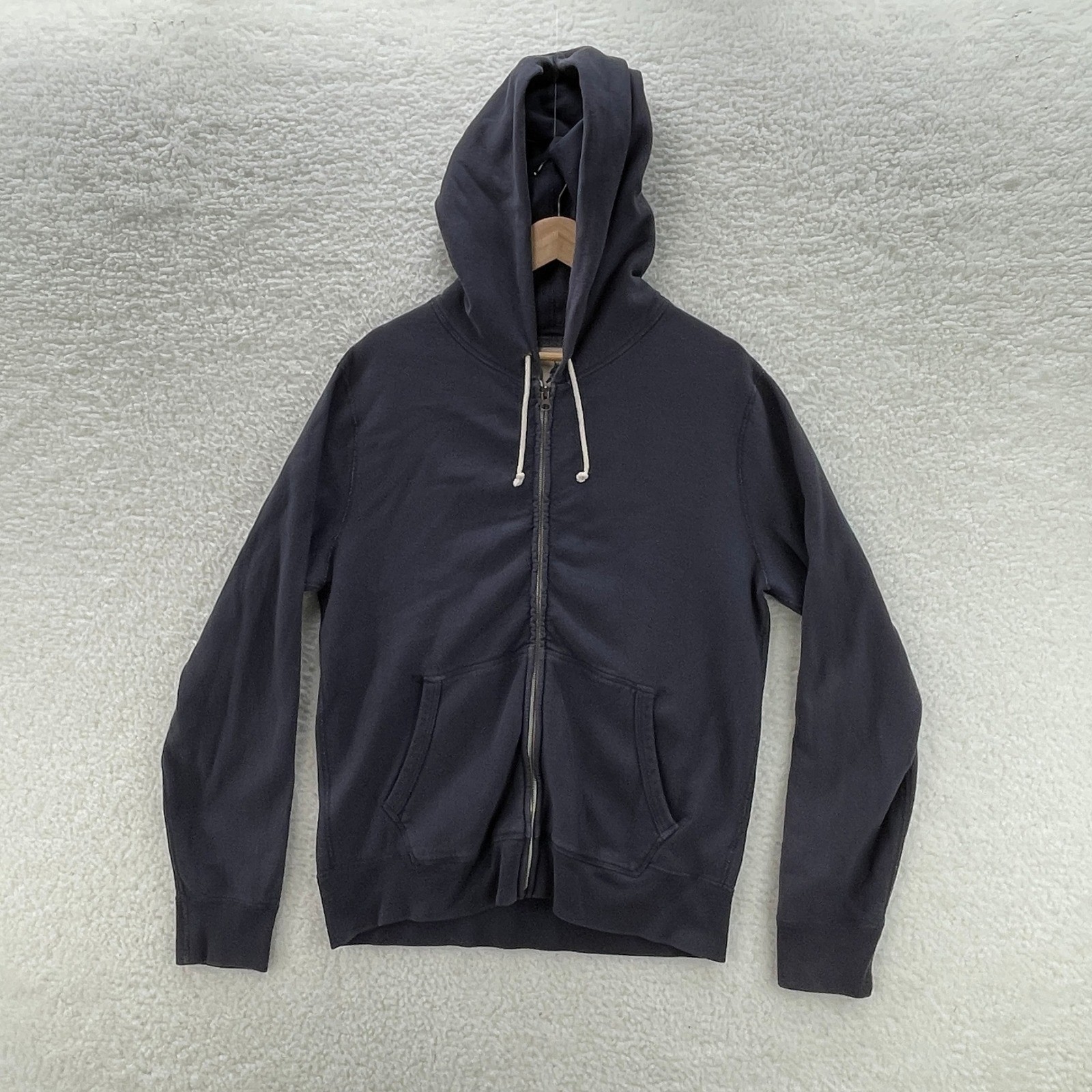 J Crew Hoodie Mens Medium Blue Vintage Fleece Preppy Luxury Ivy Made in Canada