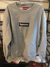 Supreme Box Logo Crewneck "Heather Grey" BOGO sweatshirt | FW22 | Size Large