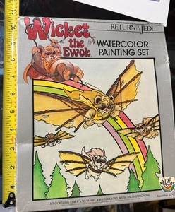 STAR WARS RETURN OF THE JEDI WICKET THE EWOK WATERCOLOR PAINT SET 1983 SEALED