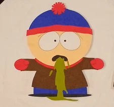 Vintage South Park Stanley DeSantis Graphic Shirt Men L Comedy Central Vomit