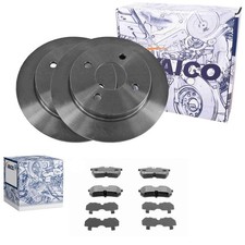VAICO BREMSSCHEIBEN 253mm + BELÄGE HINTEN passend für FORD FIESTA 5 V 6 VI