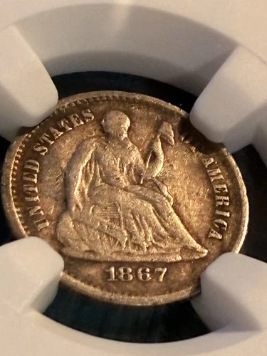 1867-S Seated Liberty Half Dime - NGC VF Details