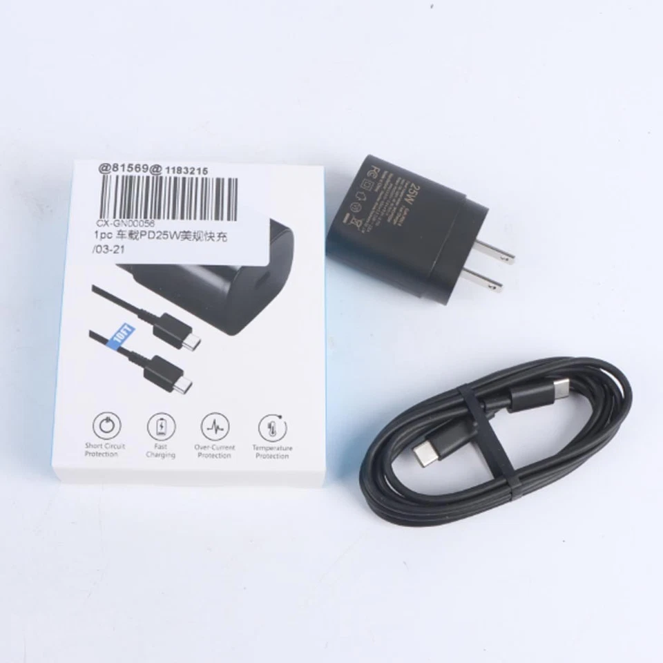 1pc 25w USB-C Super Fast Wall Charger+6.56FT Cable FOR Galaxy S24 S23 S22 Ultra - Image 3 of 4