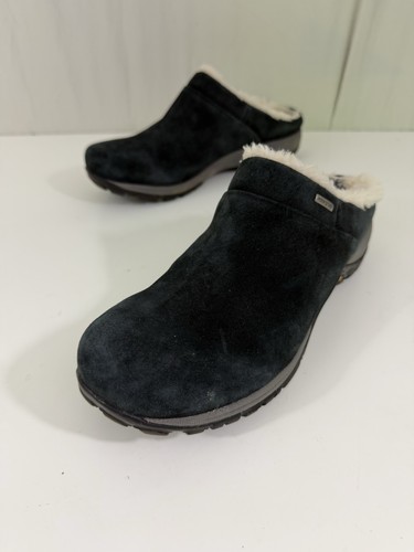 Dansko Womens Parson Suede Clog Black EU40 US 9.5-10 Cozy Slow Fashion Vibram