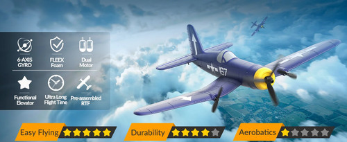 Volantex F4U RC Airplane Corsair 2.4G 3CH Fix-Wing Fighter Aerobatic RTF Glider - Picture 7 of 18