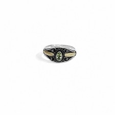 Natural Peridot Sterling Silver 925 Ring US S...