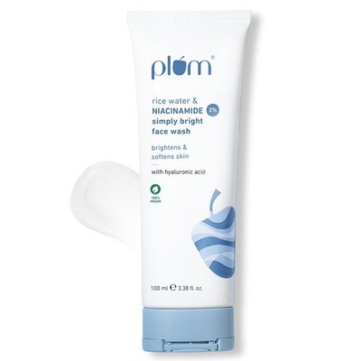 Plum 2% Niacinamide Simply Bright Face Wash With Rice Water 100ml | Women & Men