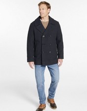 Manteau Court (Peacoat) L.L. Bean Couleur Bordeaux - Taille L - Mélange Laine - Occasion