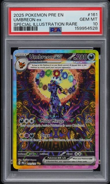 Pokemon Umbreon ex Prismatic Evolutions Special Illustration Rare #161 PSA 10