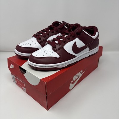 Nike Dunk Low Retro Team Red DD1391 601 White Maroon Burgundy Be True School 8.5