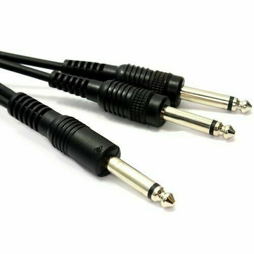1,2 m 2 x 6,35 mm Klinkenstecker auf 6,35 mm Klinkenstecker Kabel Mono Gitarre Splitter Kabel - Bild 8 von 12