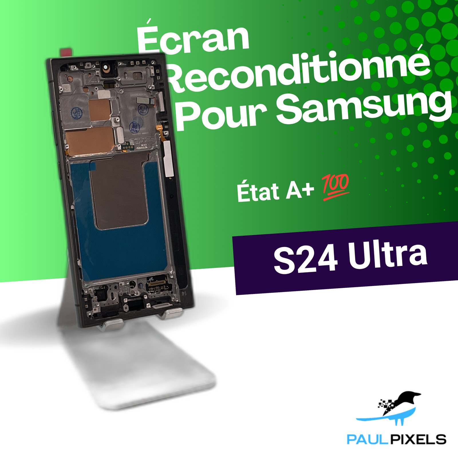 Écran Display OLED Remplacement Pour Samsung Galaxy S24 Ultra Reconditionné ✅