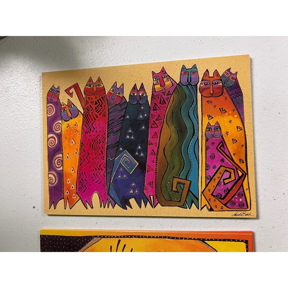Laurel Burch Cat Greeting Cards Box Set of 25 Blank Reusable Box Kitties Cats - Image 4 of 4