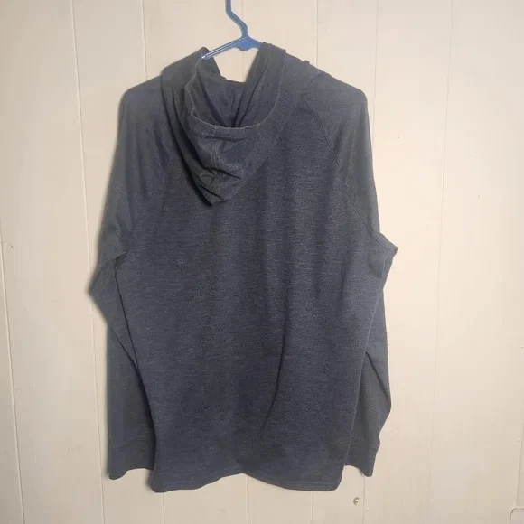 Vince Long Sleeve Cotton Blend Hoodie Size Large Dark Heathered Blue - Image 2 of 4