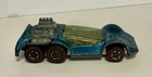 Vintage 1970 Hot Wheels Redline Six Shooter Aqua Blue Hong Kong
