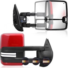Switchback Tow Mirrors for 07-13 Silverado Sierra Red 9260
