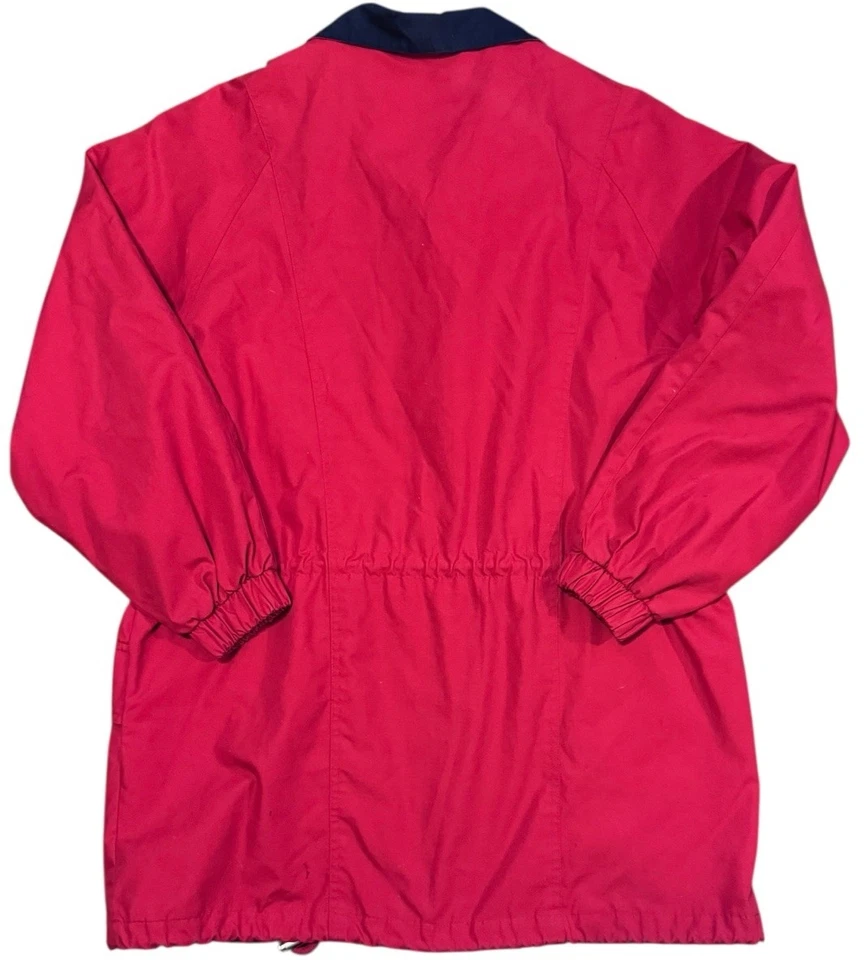 CHAQUETA LIGERA LONDON FOG EDICIÓN LIMITADA CINTURA AJUSTABLE ROJA MUJER TALLA L Foto 2 de 4