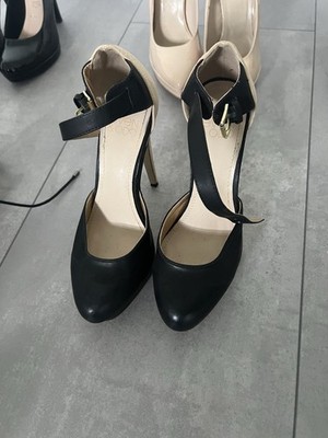 Marks & Spencer Damen Pumps EU 38 Schwarz/Beige Stiletto / nicht getragen