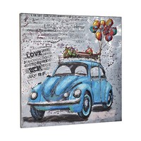 Wandbild Metallbild Relief 3D Wanddekoration Wandobjekt Retrolook Beetle Xxl
