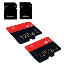 2 Pack Micro Memory Card 128GB Class 10 with Adapter High Speed Memory Card f...