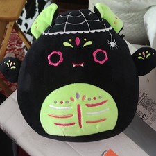Squishmallows Halloween Spider Plush Black Green